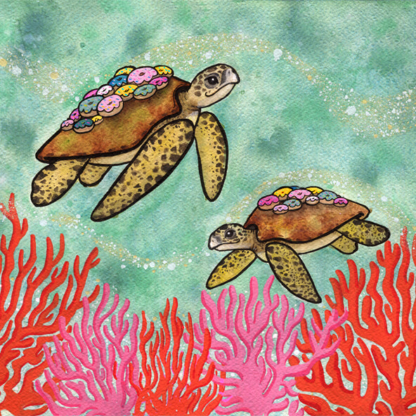 Sea Turtles with Donut Barnacles