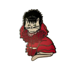 Lydia Cat Enamel Pin Gunmetal