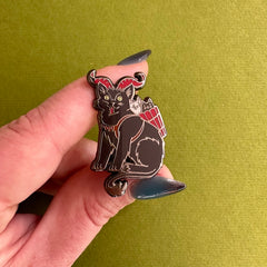 Krampus Cat Enamel Pin