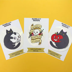 Cat and Pumpkin Rainbow Maker Decal