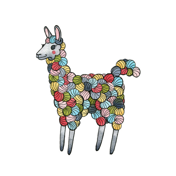 Colorful Yarn Llama