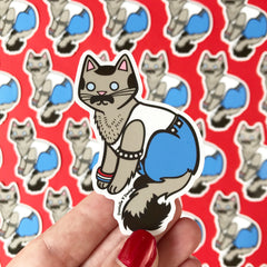 Freddie Purrcury Vinyl Sticker