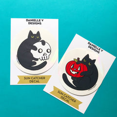 Cat and Skull Rainbow Maker Decal