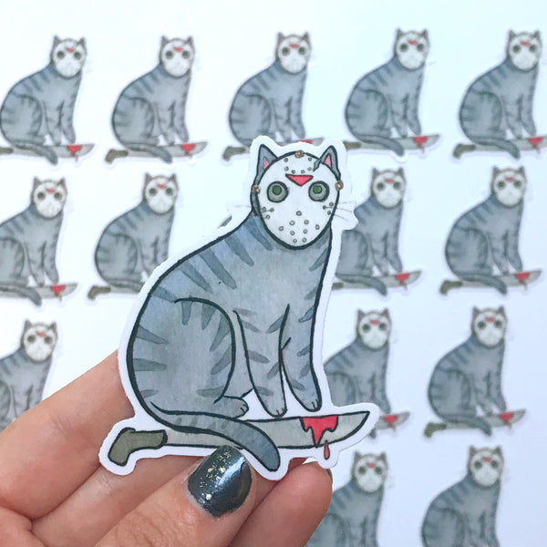 Camp Killer Cat Vinyl Sticker