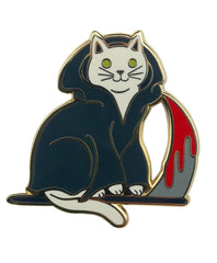Halloween Cats 2021:  Grim Reaper Cat Enamel Pin