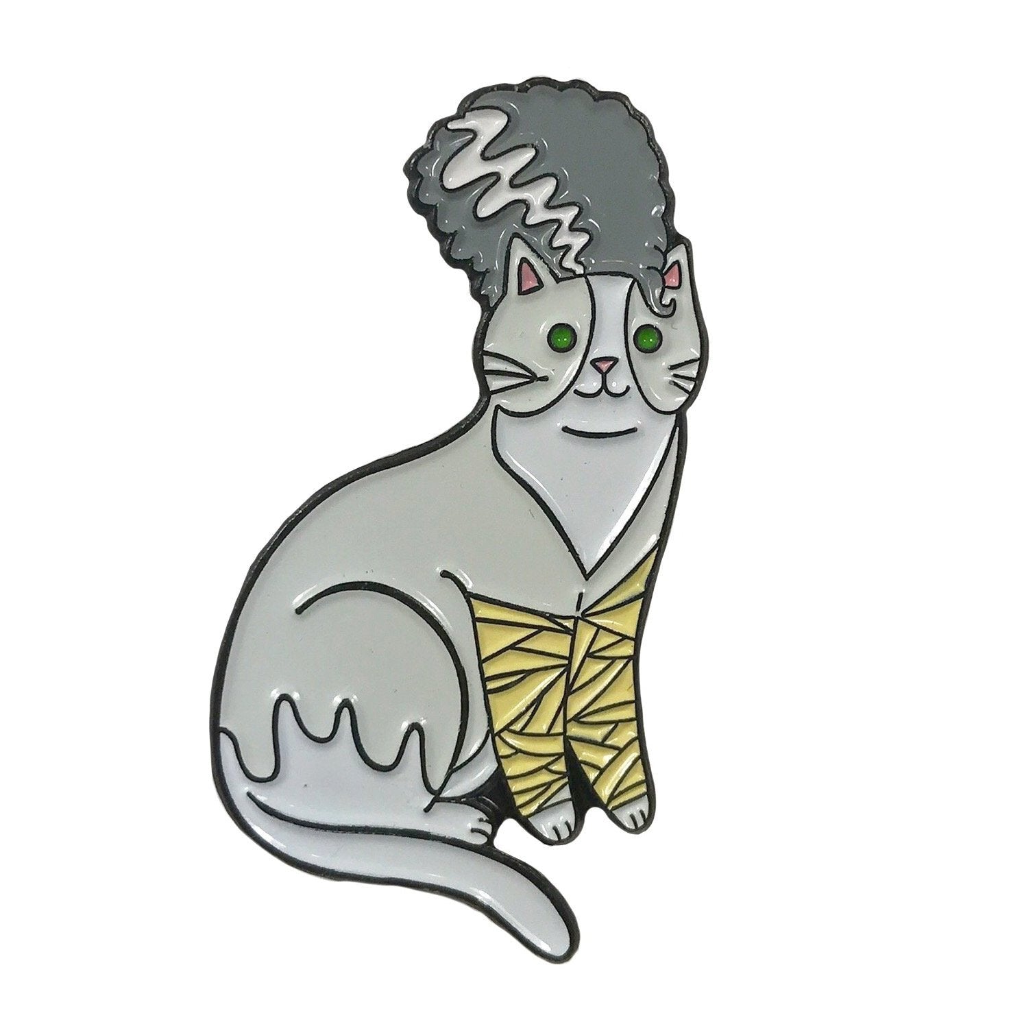 Bride Of Frankenstein Cat Enamel Pin