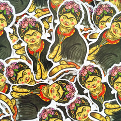 Frida Kahlo Cat Vinyl Sticker