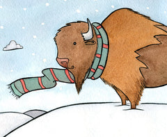Buffalo in Scarf