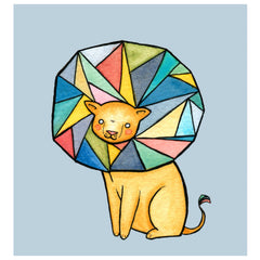 Geometric Lion Art Print
