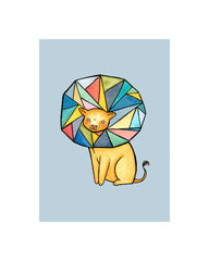 Geometric Lion Art Print