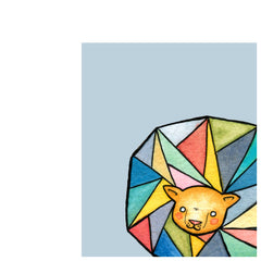 Geometric Lion Art Print