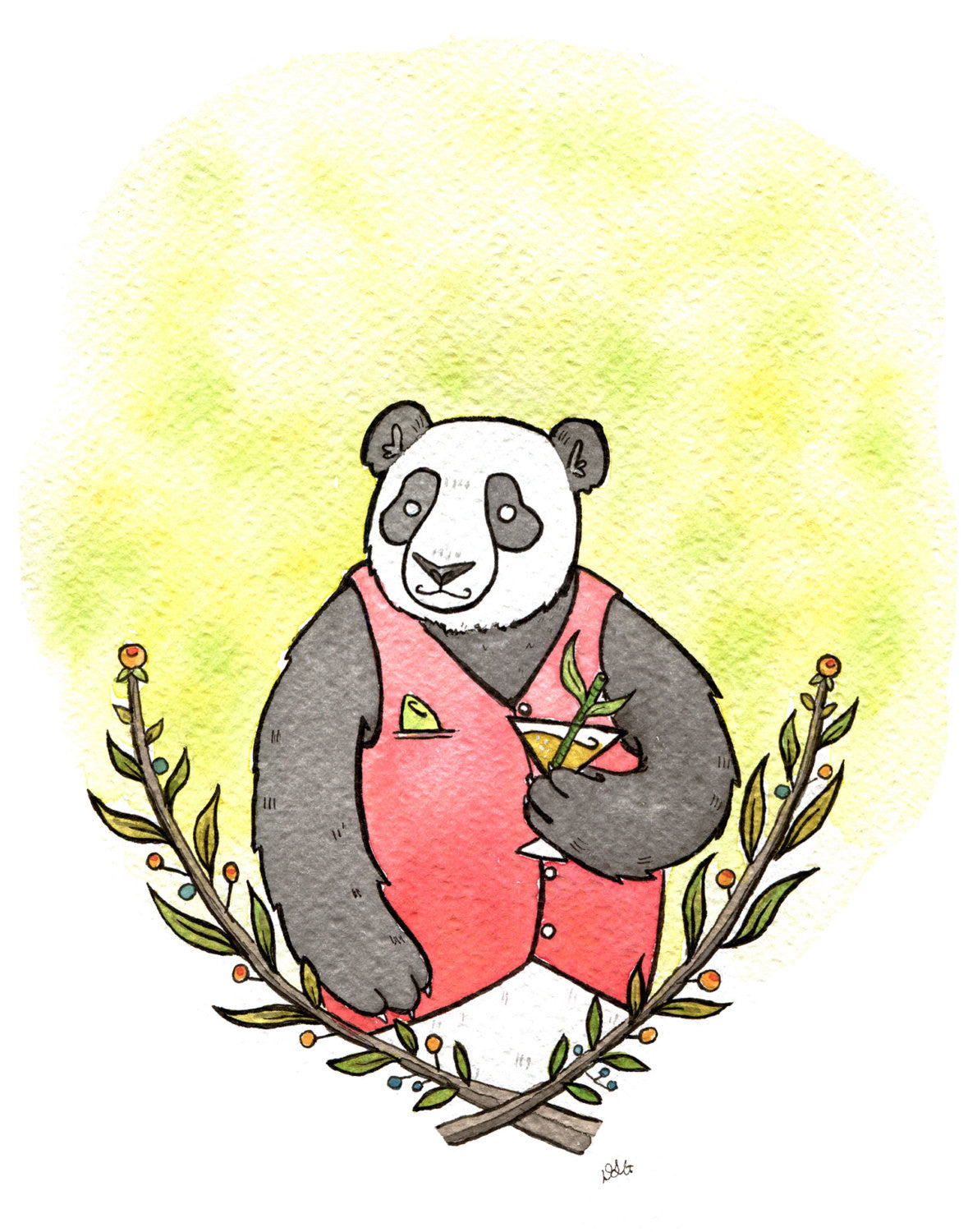 Panda Bear and Martini