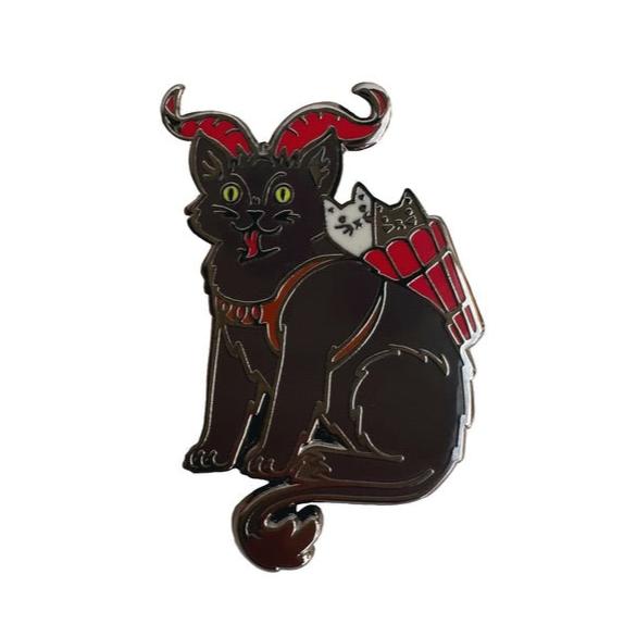 Krampus Cat Enamel Pin