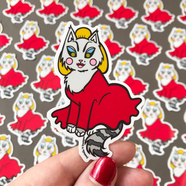Divine Cat Vinyl Sticker
