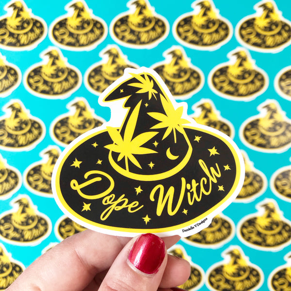 Dope Witch Hat Vinyl Sticker