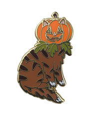 Halloween Cats 2021:  Pumpkin Head Cat Enamel Pin