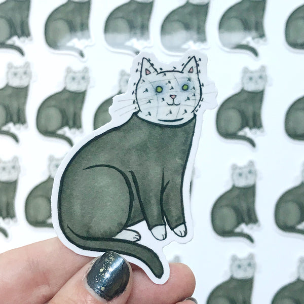 Pinhead Cat Vinyl Sticker