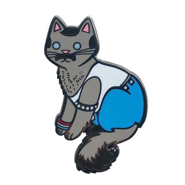 Freddie Purrcury Cat Enamel Pin