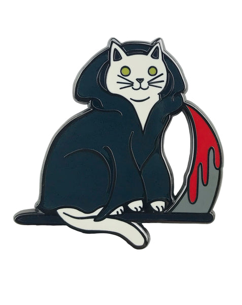Halloween Cats 2021:  Grim Reaper Cat Enamel Pin