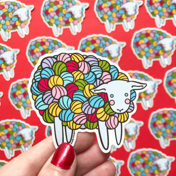 Yarn Sheep Vinyl Sticker