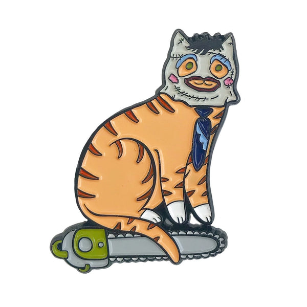 Chainsaw Cat Enamel Pin
