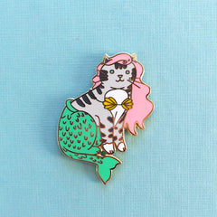 Mermaid Cat Pin Pinky