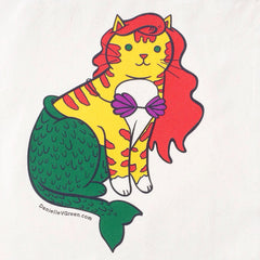 Mermaid Cat Tote Bag- Cat Tote Bag -  Mermaid Cat tote bag  - Mermaid Cat tote - Mermaid Cat Bag