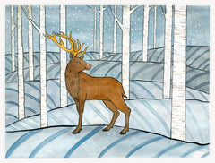 Winter Reindeer Card