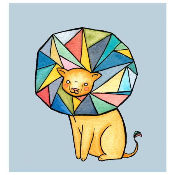 Geometric Lion Art Print