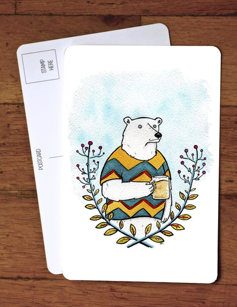 Polar Bear and Beer Card