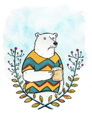 Polar Bear and Beer Card