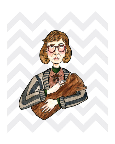 Lady with Log