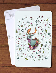 Deer Berries Art Card