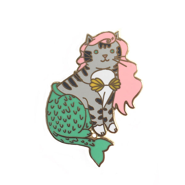 Mermaid Cat Pin Pinky